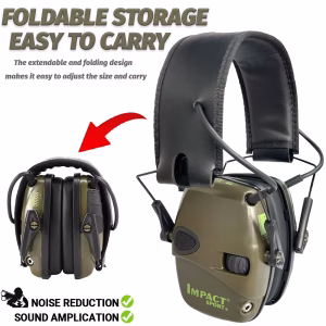 Tactical Shooting Earmuffs Electronic Sound Amplification Anti-Noise Hearing Protection Headset for Outdoor Sports