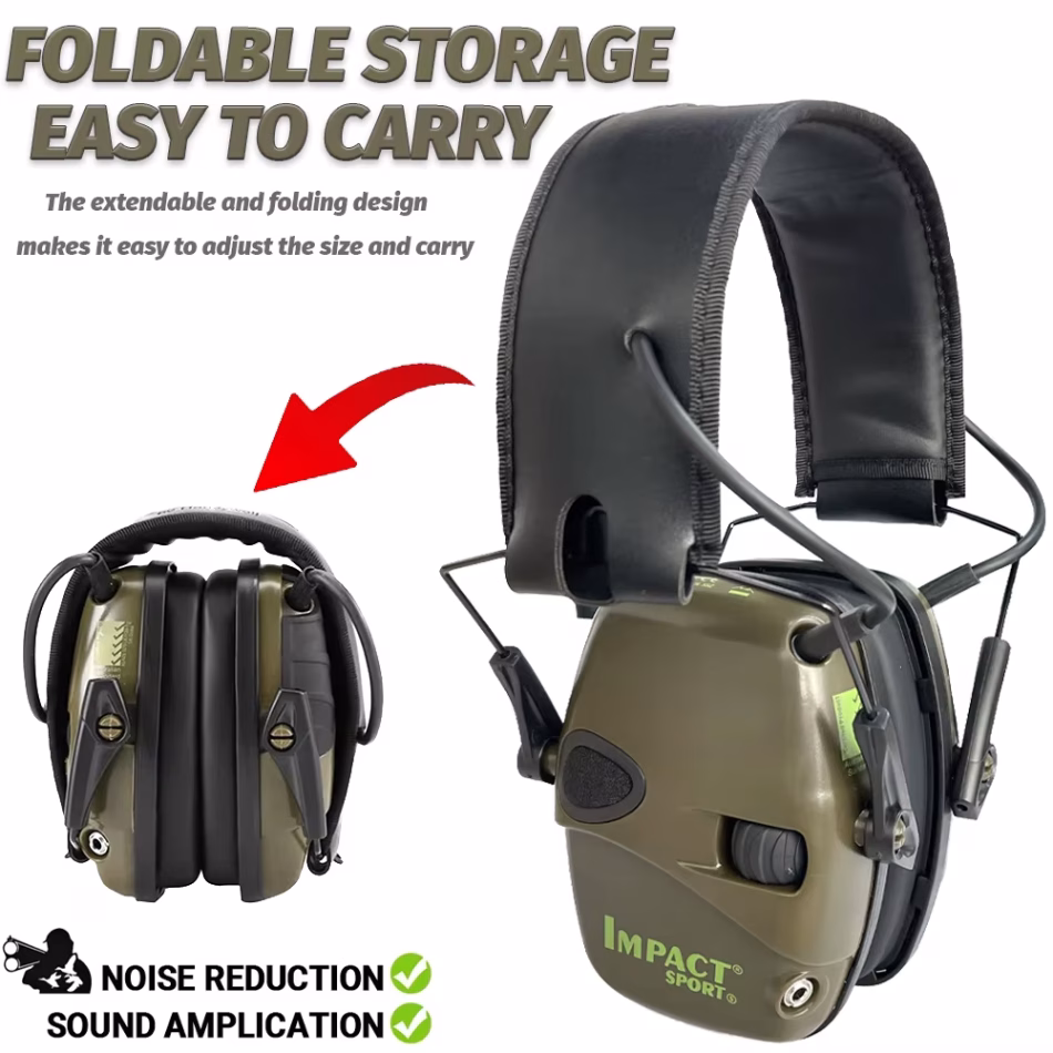 Tactical Shooting Earmuffs Electronic Sound Amplification Anti-Noise Hearing Protection Headset for Outdoor Sports