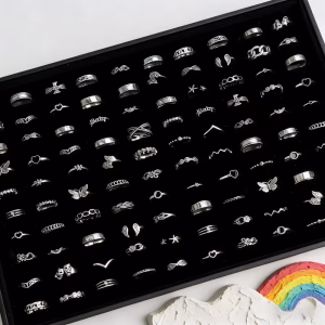 10/20/30/50Pcs/Lot New Fashion Vintage Punk Gothic Rings For Women Men Retro Animal Hop Hip Party Gifts Finger Jewelry Mix Style