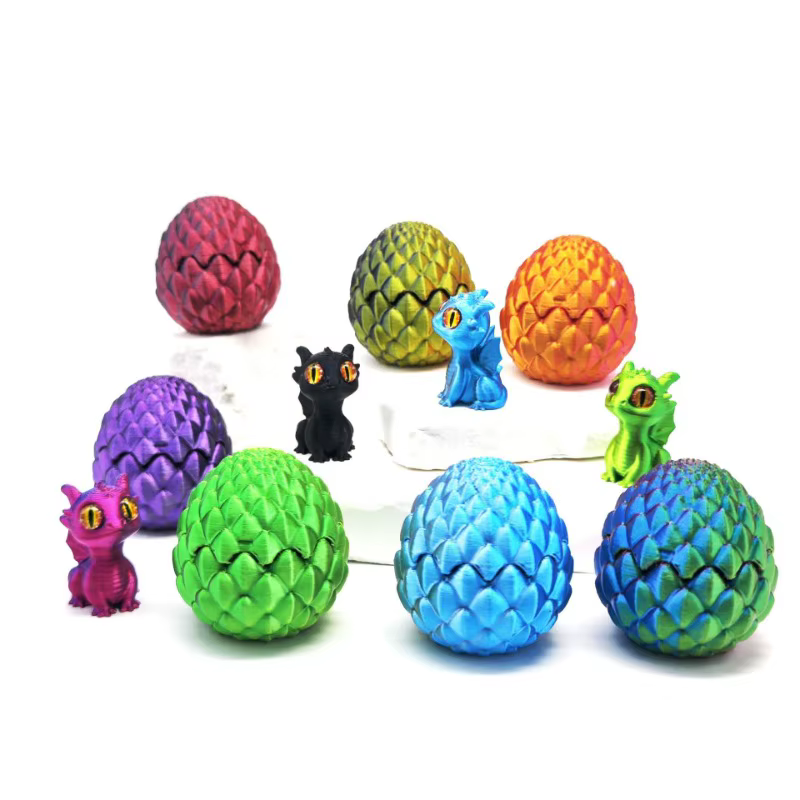 Best Seller 3D Printed Toys Mini Dragon Egg Set Creative Model Easter Home Decor Kids Gift Gifts for Parties and Gatherings