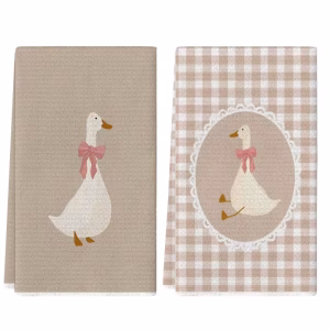 2Pcs, Cute Duck Kitchen Towels, 40Cm*60Cm Towel Set, Best Kitchen Towels, Super Absorbent Soft Cleaning Cloth, Cooking and Baking Tea Towel, Hand Towel, Cleaning Cloth, Dishwashing Cloth, Kitchen Decoration, Living Room Decorations, Kitchen Essentials, Home Essentials