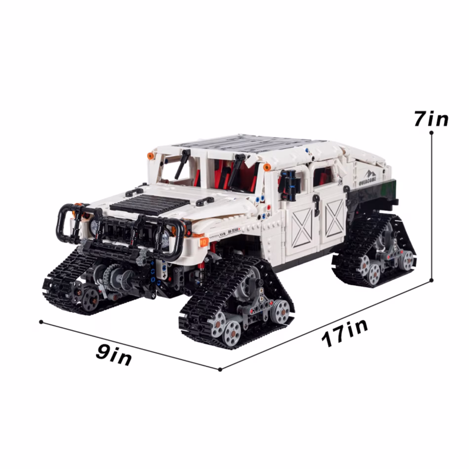Building block remote control car Hummer off-road kit, MOC building block power technology energy best boy holiday gift