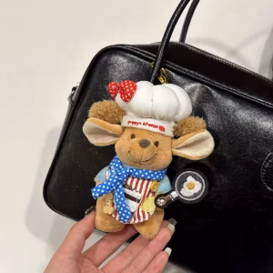 Disney Kangaroo Chef Series Roo Bag Pendant Cartoon Cute Plush Doll Keychain Decoration Girl Heart Gift Best for Birthday Gifts