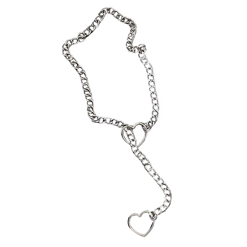 Wholesale Slip Chain For Women Human Slipchain Choker Collar Heart Chain Necklace Heavy Cuban Long Chain