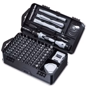 Precision Screwdriver Set, 115-in-1 Electronic Magnetic Repair Tool Kit, Suitable for Repairing Computers, Personal Computers, Mobile Phones, Game Consoles, Watches, Glasses, Etc. (Gray)