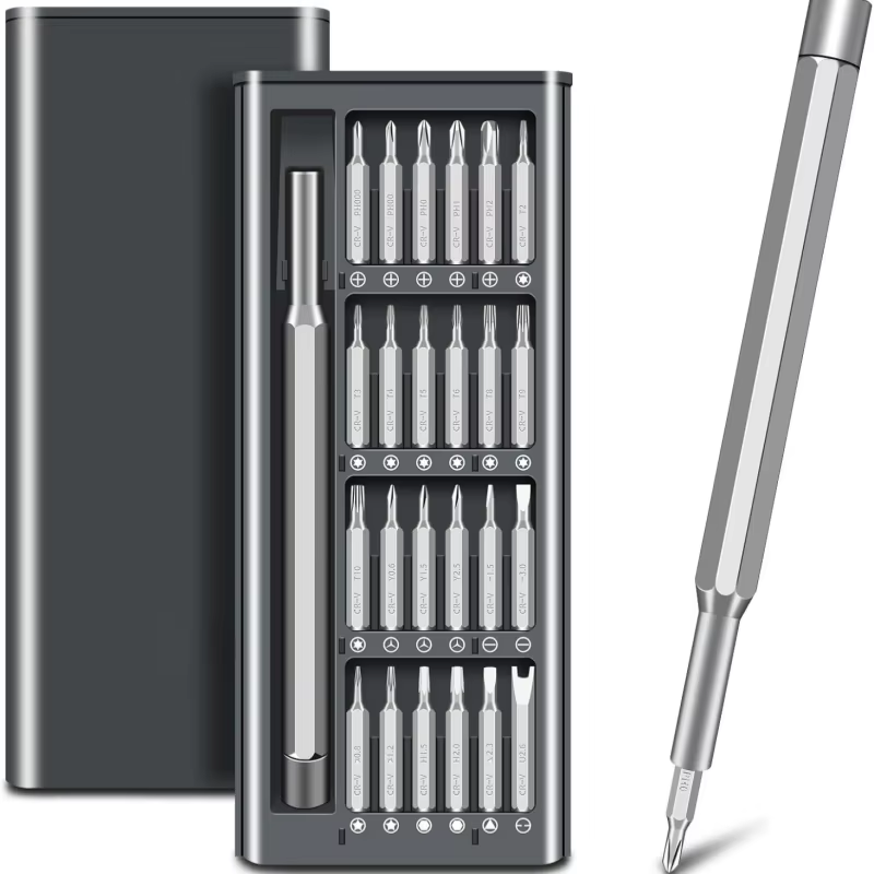 24-Piece Precision Screwdriver Bit Set, Including Handle, Suitable for Electronic Device Repair