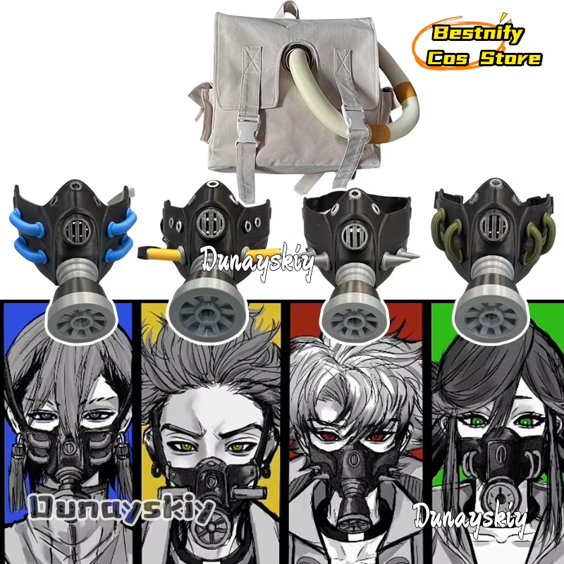 Bestnify Cos*Zanka Enjin Tamsy Caines Riyo Reaper Rudo Surebrec Cosplay Costume ag Mask Props Anime Halloween Disguise Accessory