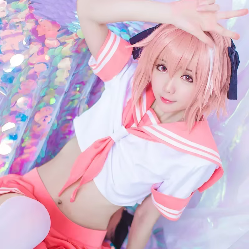 New Fate Apocrypha Rider Astolfo Cosplay for Men JK School Uniform Sailor Suit  Women Outfit Anime Halloween Costume