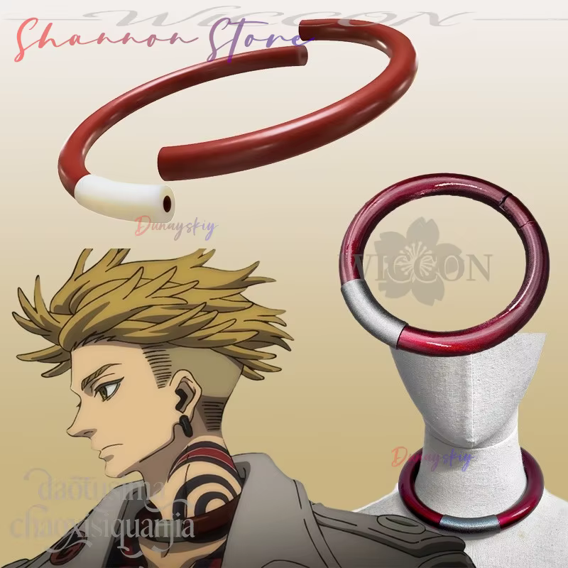 Anime GACHIAKUTA 코스프레 Rudo Zanka Nijiku Enjin 3D Polylactic Acid Necklace Choker Props Accessories Christma Halloween Party