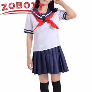 Anime Yandere Simulator Cosplay Costume Ayano Aishi Uniform Chan JK School Women Outfit Sailor Suit T-shirt Skirt Cosplay Gift