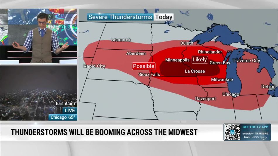 Severe Storms Likely In Upper Midwest Today Severe Storms Likely In Upper Midwest Today