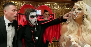 Maryse’s face goes in the cake after Danhausen curses the bride