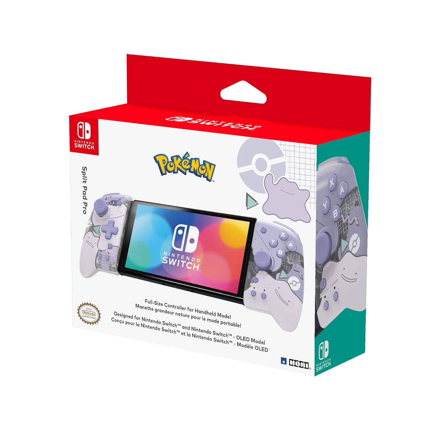 Hori Nintendo Switch Split Pad Pro (Ditto) Ergonomic Controller for Handheld Mode – Officially Licensed By Nintendo