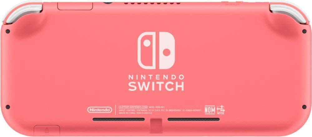 Newest Nintendo Switch Lite Game Console, Coral Pink With 128GB AllyFlex MemoryCard