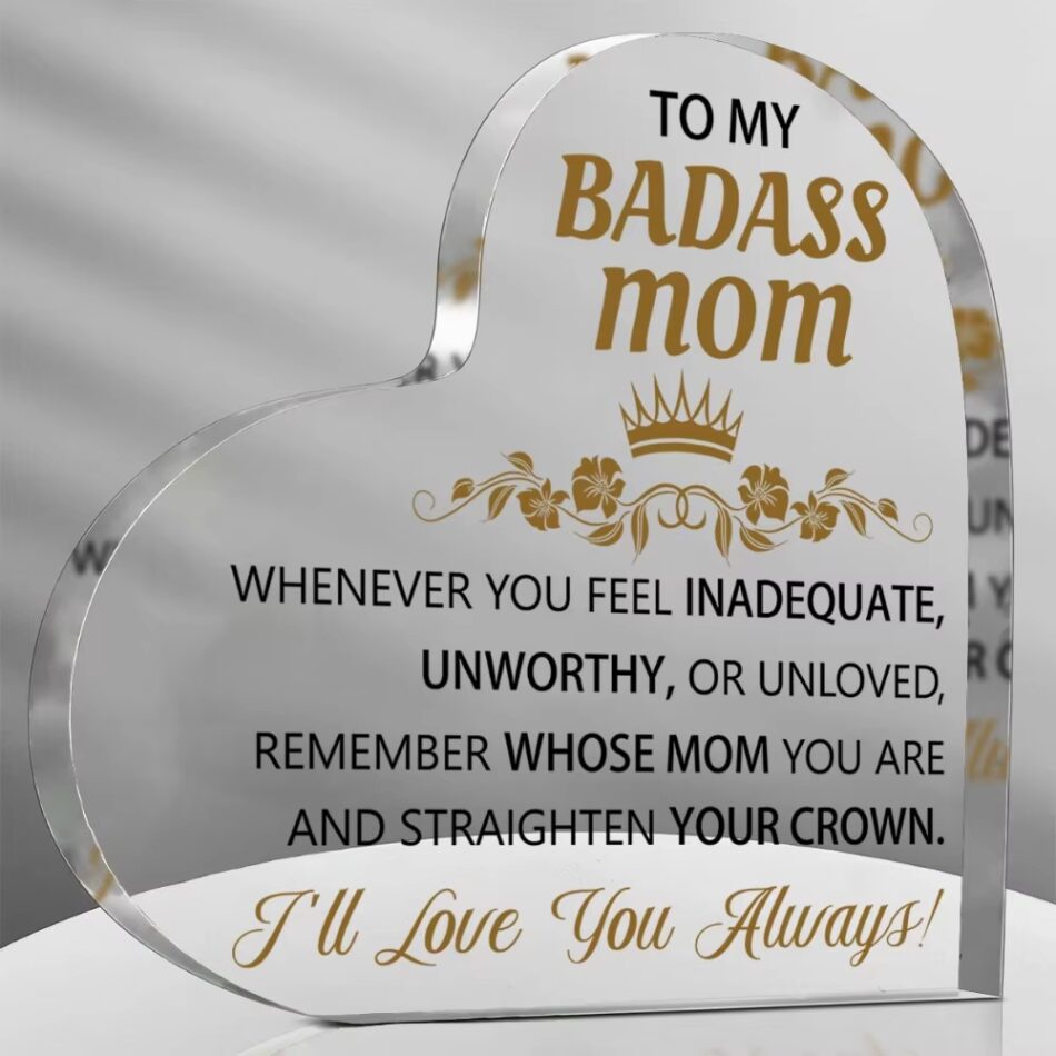 My Badass Mom Gils – Besl Gils For Mom Acryic Puzzle Fiaque Desk Decoratins For Best Friend Sisler Gils Women