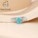 Elnar Jewelry 1.5Ct 6*8mm Artificial Kyanite Ring for Women 925 Sterling Silver Jewelry Wedding Ring Best Gift for HER 246r
