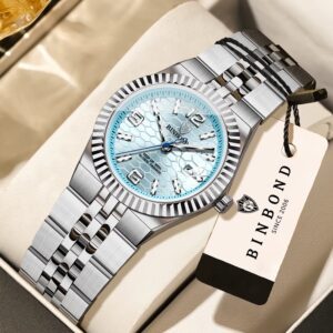 BINBOND Luxury quartz wristwatches for women luminous waterproof auto date women’s watches ladies fashion casual reloj best gift