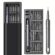 25 in 1 Precision Screwdriver Set with Aluminium Alloy Handle Highly Hardened Metal Bits Swivelling Design Disassembly Kit