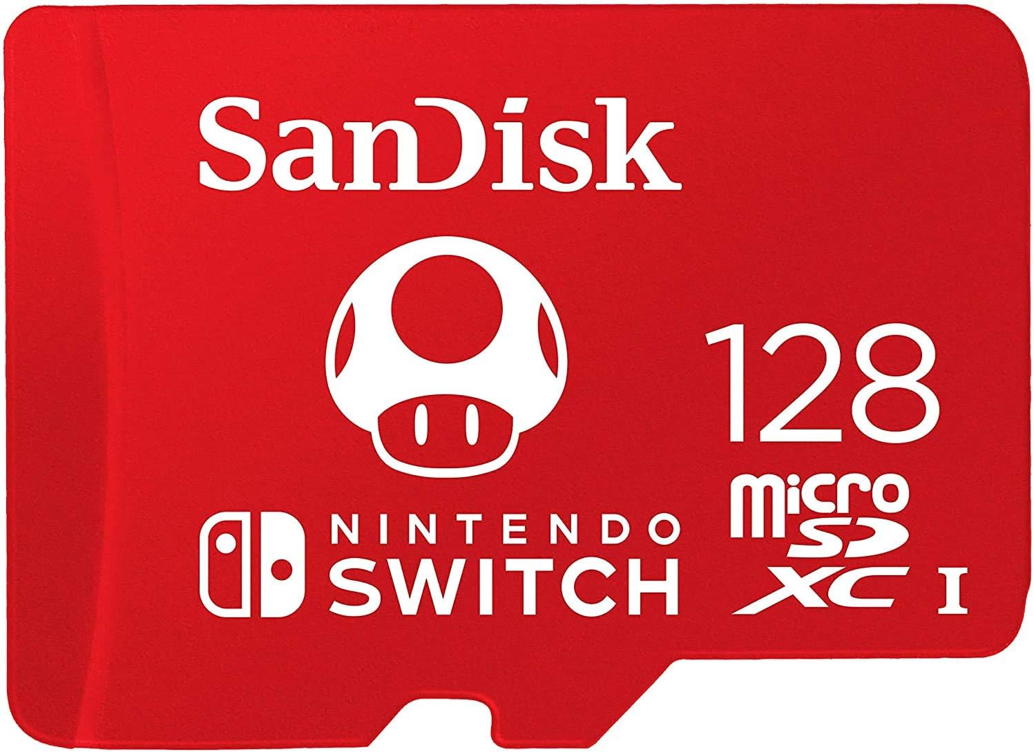 SanDisk 128GB MicroSD Nintendo Switch Memory Card for Switch & Lite SDSQXAO-128G Super Mario Design Bundle With (1) GoRAM Card Reader