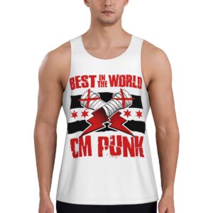 Graphic Wrestling CM Punk Best In The World Workout Tank Tops Sleeveless Shirt Bodybuilding Fitness Gym Compression Vest