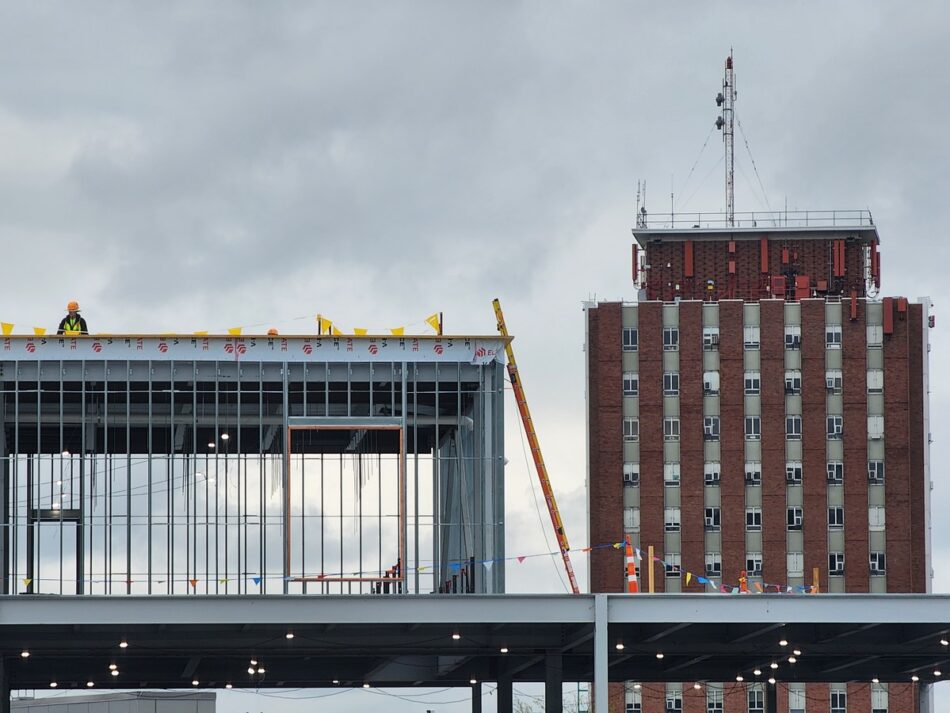 Million University Hall Rising on SUNY Binghamton Campus Million University Hall Rising on SUNY Binghamton Campus