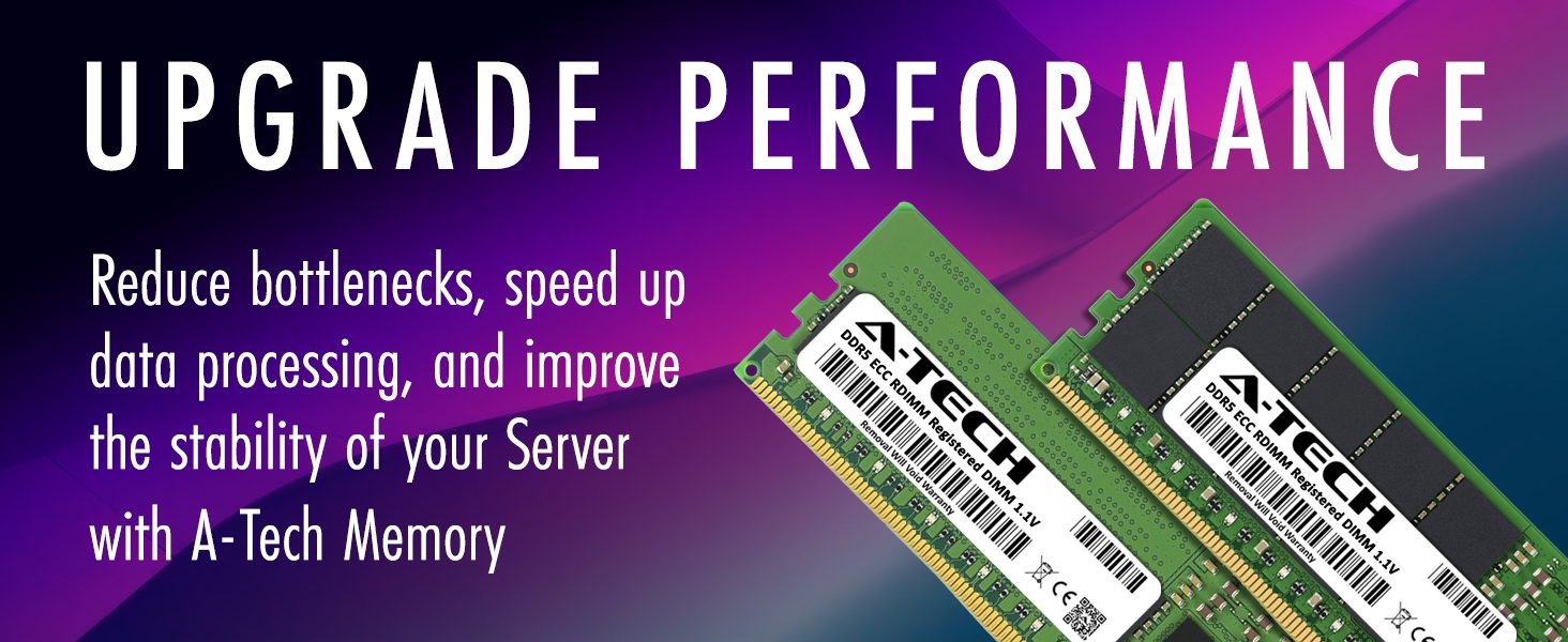 Reduce bottlenecks and improve the performance of your server with A-Tech DDR5 ECC RDIMM RAM