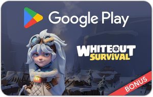 Google Play gift code – Get  off your Whiteout Survival purchase. (Email or Text Message Delivery – US Only)