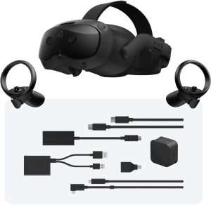 HTC Vive Focus Vision Wired Bundle — XR Headset with DisplayPort PC VR Streaming Kit