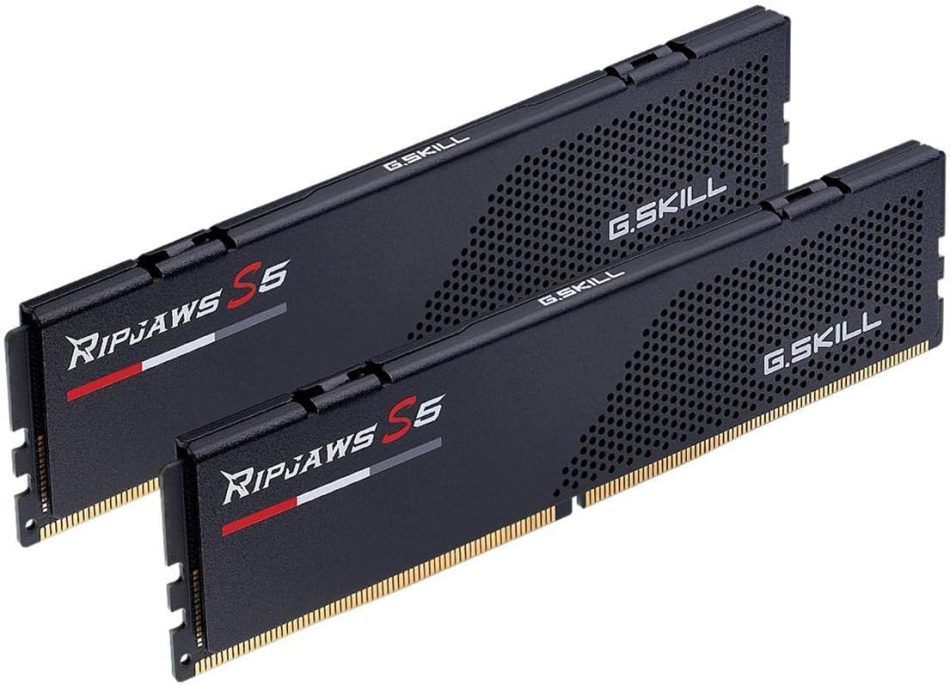 G.SKILL Ripjaws S5 Series DDR5 RAM (Intel XMP 3.0 & AMD EXPO) 32GB (2x16GB) 6000MT/s CL36-36-36-96 1.35V Desktop Computer Memory U-DIMM – Matte Black (F5-6000J3636F16GX2-RS5K)