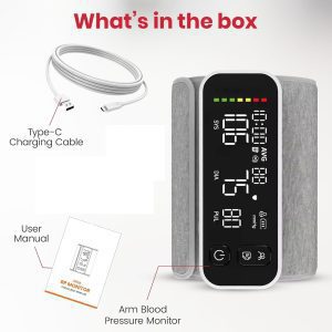 Fully Automatic Digital Blood Pressure Monitoring Device | BP Apparatus for Home |for Hypertension & Managing Heart Health | Arm Circumference (22-42cm)