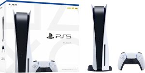 Sony Playstation 5 Disc Version PS5 Console – 4K-TV Gaming, 120Hz 8K Output, 16GB GDDR6, 825GB SSD, WiFi 6, Bluetooth 5.1 (Renewed) White