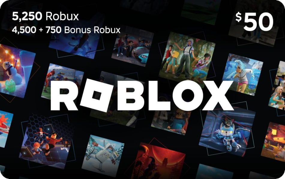 Roblox Digital Gift Card – 5,250 Robux [Includes Exclusive Virtual Item] [Digital Code]
