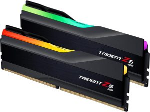 G.SKILL Trident Z5 RGB Series DDR5 RAM (Intel XMP 3.0) 64GB (2x32GB) 6400MT/s CL32-39-39-102 1.40V Desktop Computer Memory U-DIMM – Matte Black (F5-6400J3239G32GX2-TZ5RK)
