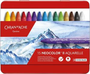 Caran d’Ache Classic Neocolor II Aquarelle, 15 Colors