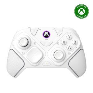 Turtle Beach® Victrix™ Pro BFG™ Reloaded Wireless Modular Gaming Controller Officially Licensed for Xbox Series X|S, Xbox One, & Windows PC, Bluetooth, Fightpad Module, Hall-Effect Thumbsticks/Triggers, Remappable Buttons, Customizable Triggers/Buttons/D-Pads/Gates, Esports Gamepad – White