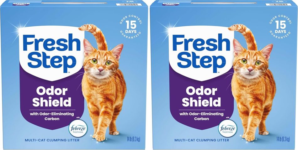 Fresh Step Clumping Cat Litter, Multi-Cat Odor Control, 14 lbs (Pack of 2)