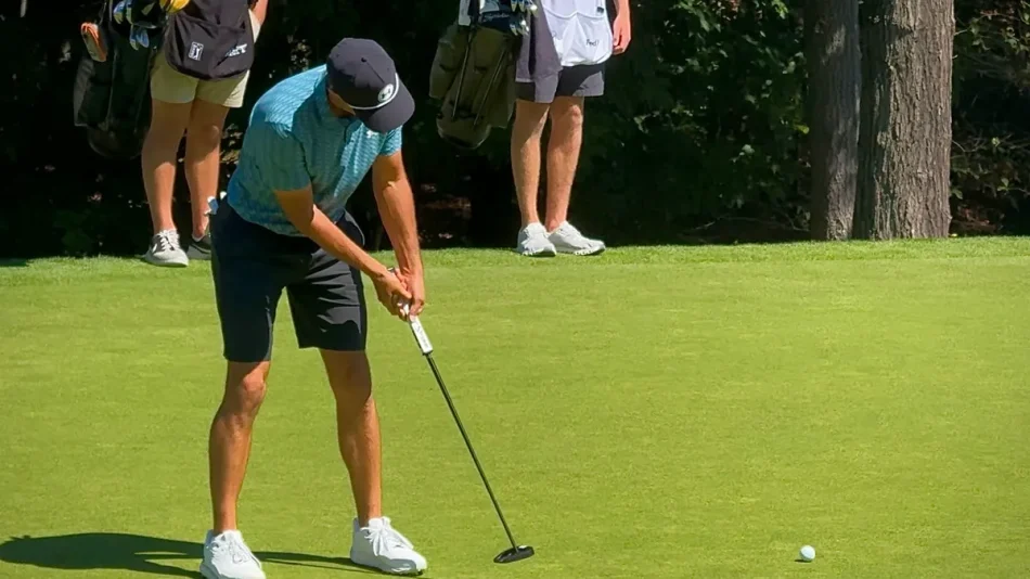 Jordan Spieth tests LAB VZN.1i putter at Travelers 2026