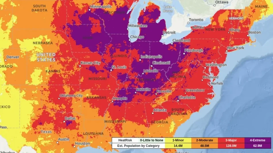 Extreme Heat Watches and Heat Advisories issued across Illinois, Missouri, Kansas, Iowa, Nebraska, and South Dakota