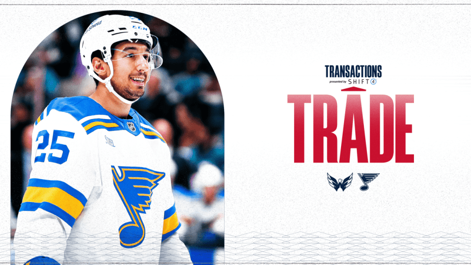 Capitals Acquire Jordan Kyrou from the St. Louis Blues