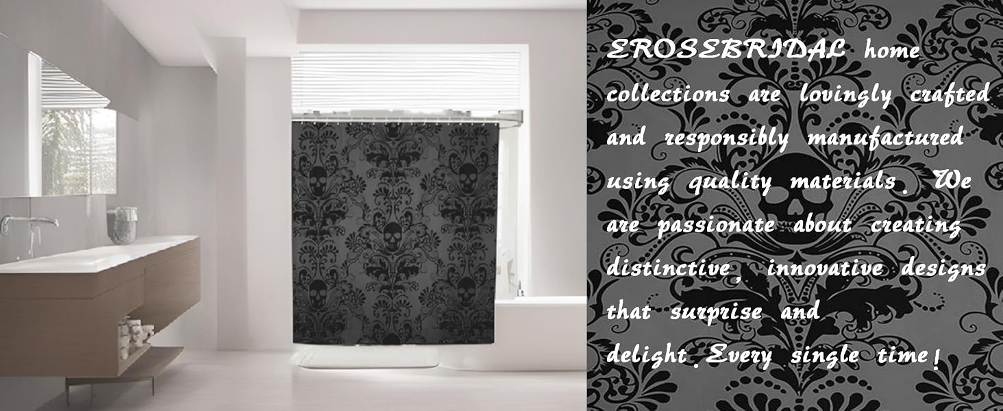 gothic shower curtain set
