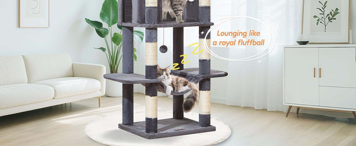 MS034G 71In Sturdy Cat Tree