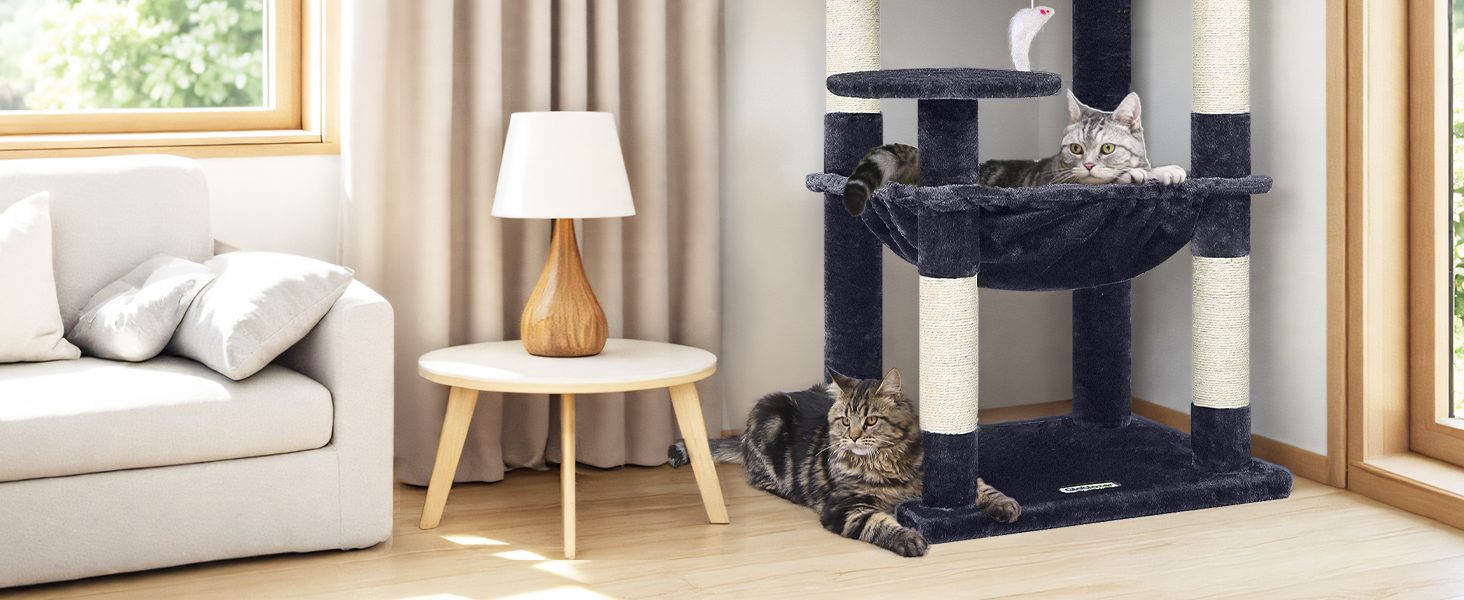cat tree with hammock