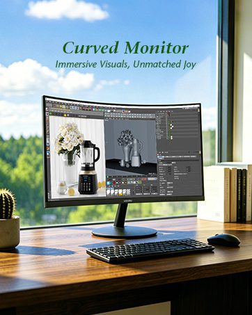 1783555541 145 KOORUI 24 inch Curved Gaming Monitor 180Hz FHD 1080P Computer ‘Computer