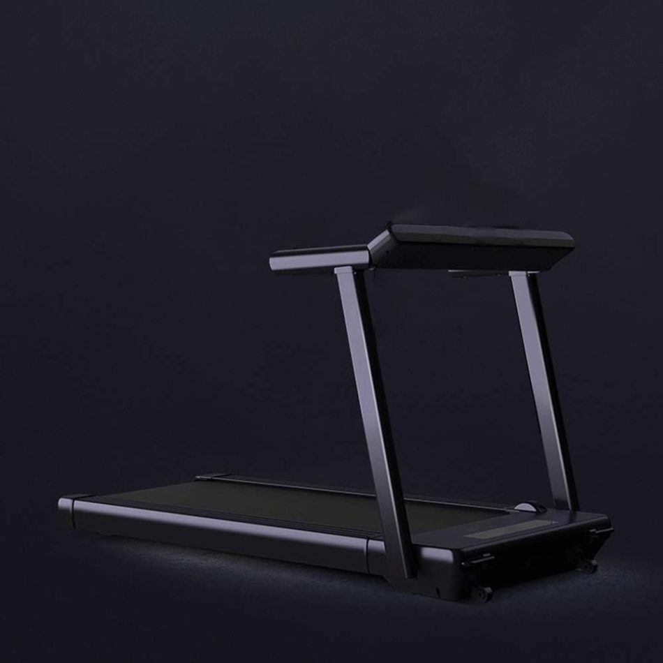 Electric Treadmill Foldable Running Machine 14 km/h Max Speed Easy Assembly with Adjustable Display Panel 3-Level Manual Incline Convenient Tablet Stand for Home Use (Color : White)