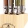 Jean Dubost Laguiole 6-Piece Steak Knife Set, Mineral Handles – 1.2 mm Blades – Rust-Resistant Stainless Steel – Includes Wooden Block – Made in France