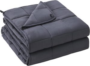 yescool Weighted Blanket for Adults (20 lbs, 60” x 80”, Grey) Cooling Heavy Blanket for Sleeping Perfect for 190-210 lbs, Queen Size Breathable Blanket with Premium Glass Bead, Machine Washable