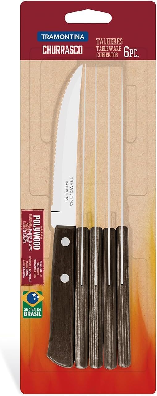 Tramontina 29899/155 Knives Set, Stainless Steel, Brown, 30 x 30 x 30 cm