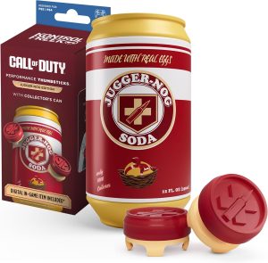 KontrolFreek® Jugger-Nog Performance Thumbsticks® | for PlayStation 5 (PS5) & PlayStation 4 Controller | Red and Cream