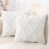 decorUhome Fall Throw Pillow Covers 18×18 Inch Set of 2, Soft Plush Faux Fur Wool Cream White Accent Couch Pillow Covers for Modern Farmhouse Bed Sofa Living Room
