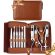 FAMILIFE Manicure Set, 11 in 1 Professional Manicure Kit Nail Clippers Set, Stainless Steel Pedicure Tools Toe Nail Kit, Men Grooming Tool with Portable Brown Leather Travel Case Gifts for Men Women FAMILIFE Manicure Set, 11 in 1 Professional Manicure Kit Nail Clippers Set, Stainless Steel Pedicure Tools Toe Nail Kit, Men Grooming Tool with Portable Brown Leather Travel Case Gifts for Men Women
